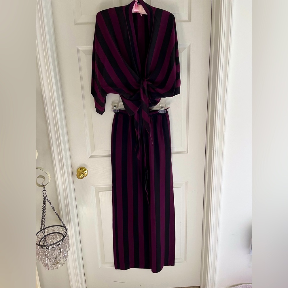 70’s Vintage Christian Dior 100% silk, pants & top.